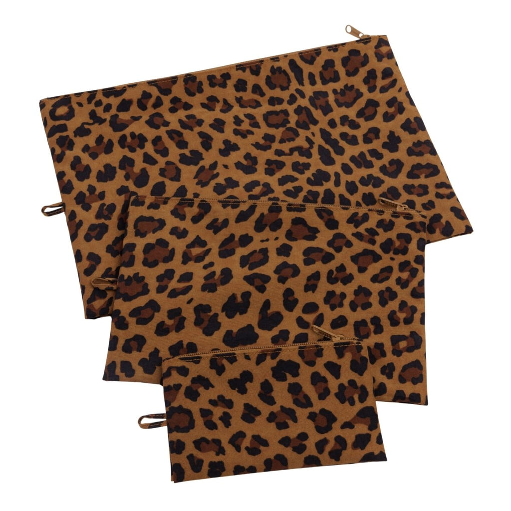 Baggu Go Pouch Set in Leopard