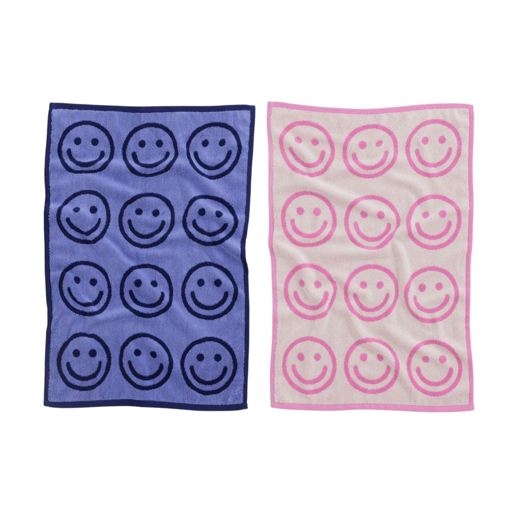 Baggu Hand Towel Set of 2 in Happy Pink Blue