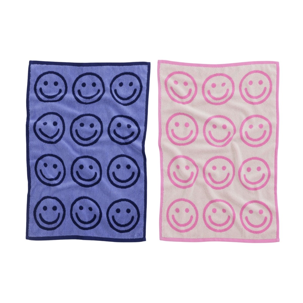 Baggu Hand Towel Set of 2 in Happy Pink Blue