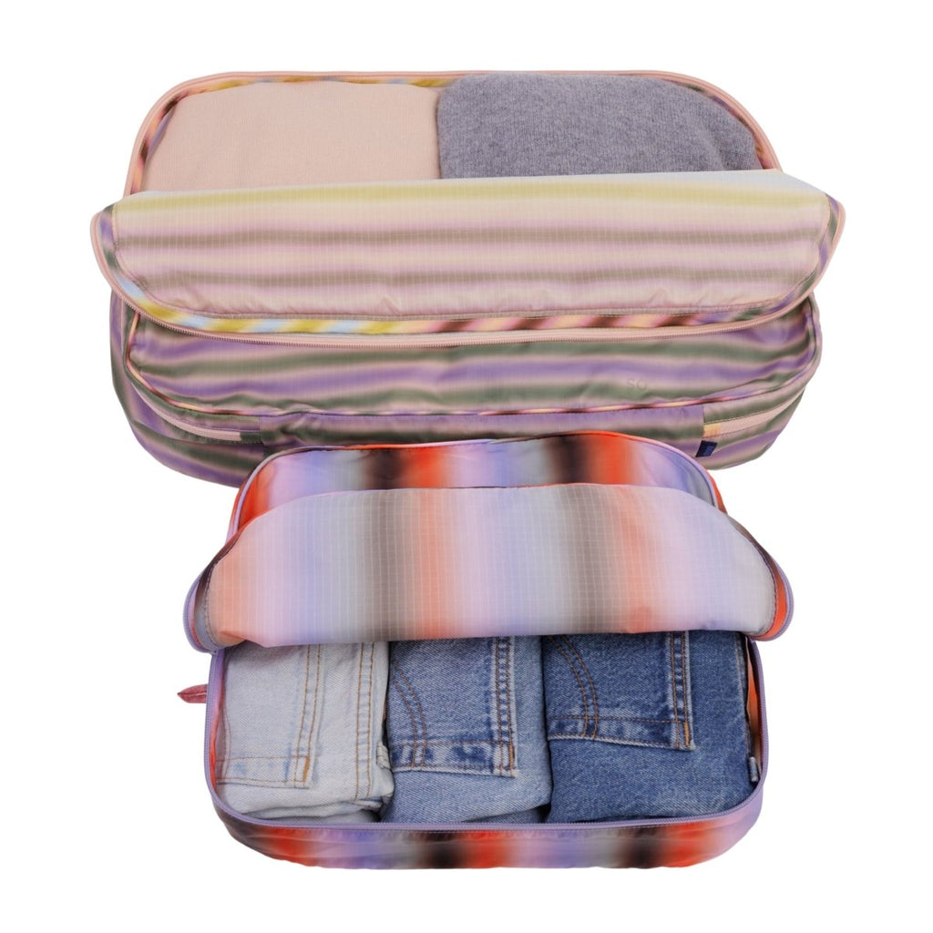 Baggu Large Packing Cube Set in Gradient Stripes