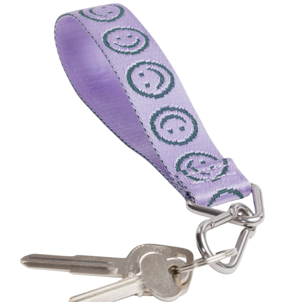 Baggu Logo Keychain in Lilac Happy
