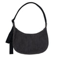 Baggu Medium Denim Crescent Bag in Black