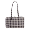 Baggu Medium Nylon Bowler Bag in Black & White Gingham