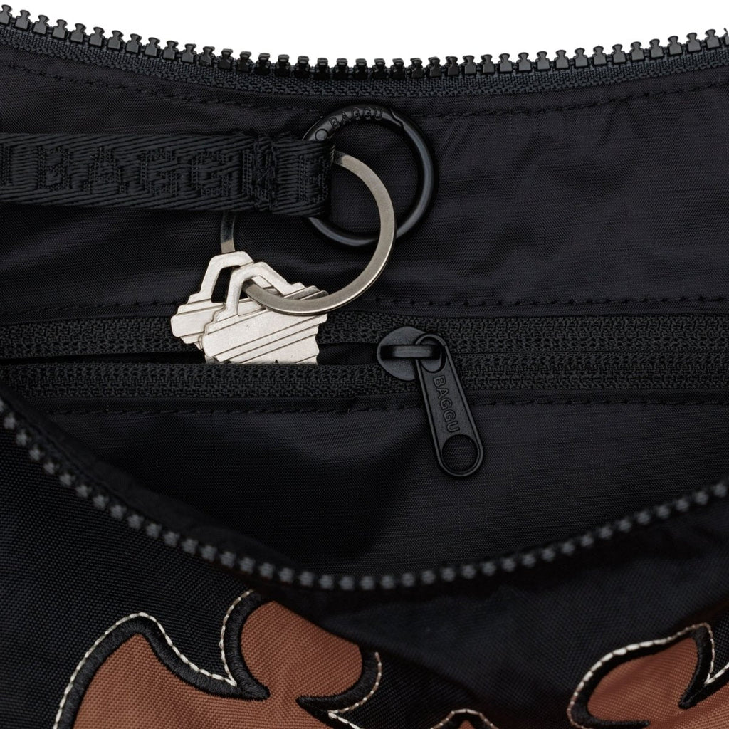 Baggu Medium Nylon Crescent Bag in Western Applique