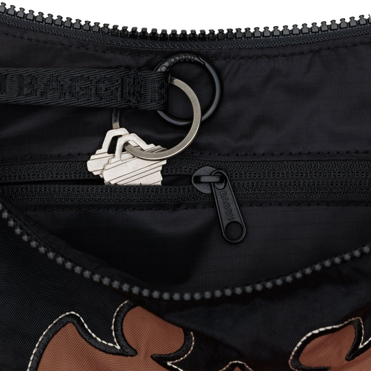 Baggu Medium Nylon Crescent Bag in Western Applique