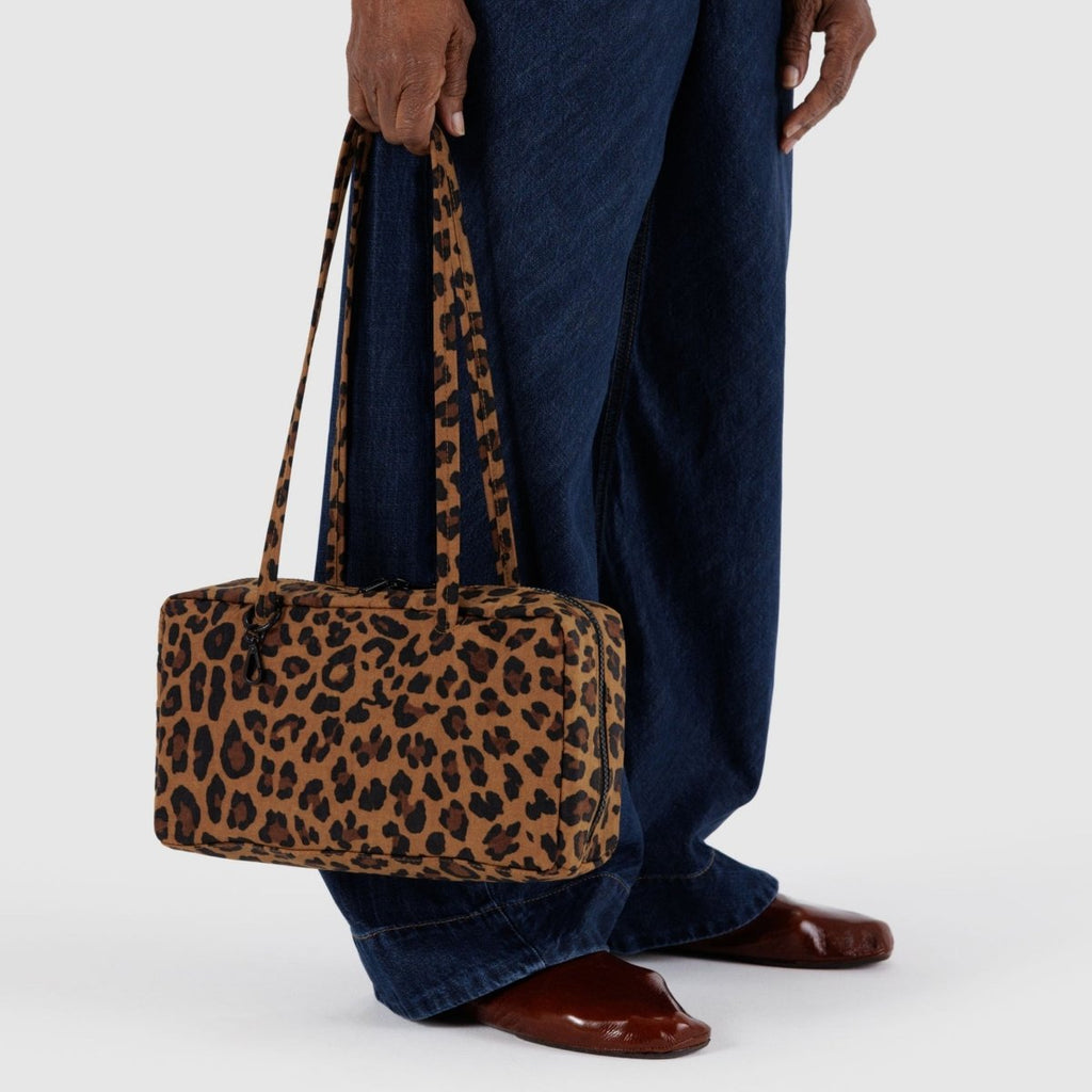 Baggu Nylon Bowler Bag in Leopard