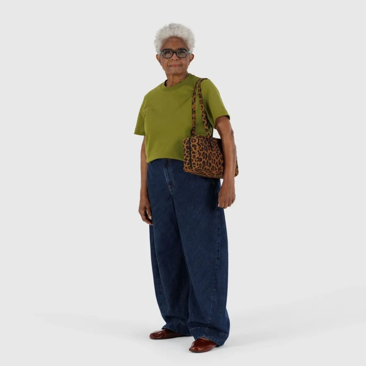 Baggu Nylon Bowler Bag in Leopard