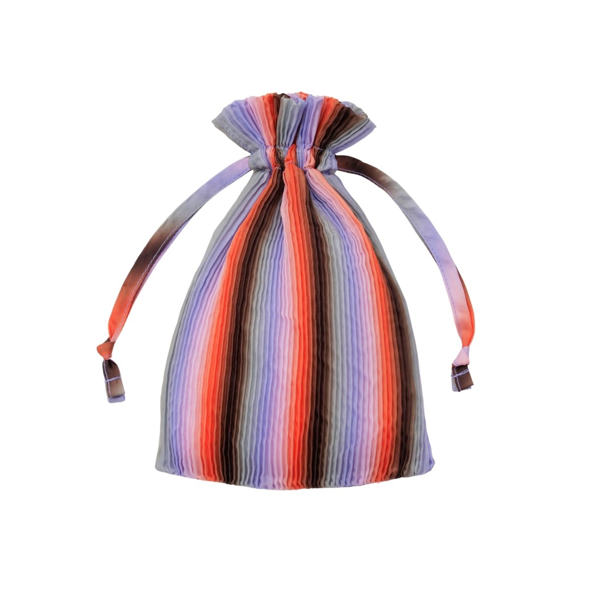 Baggu Pleated Baggu in Gradient Stripe Poppy & Lilac