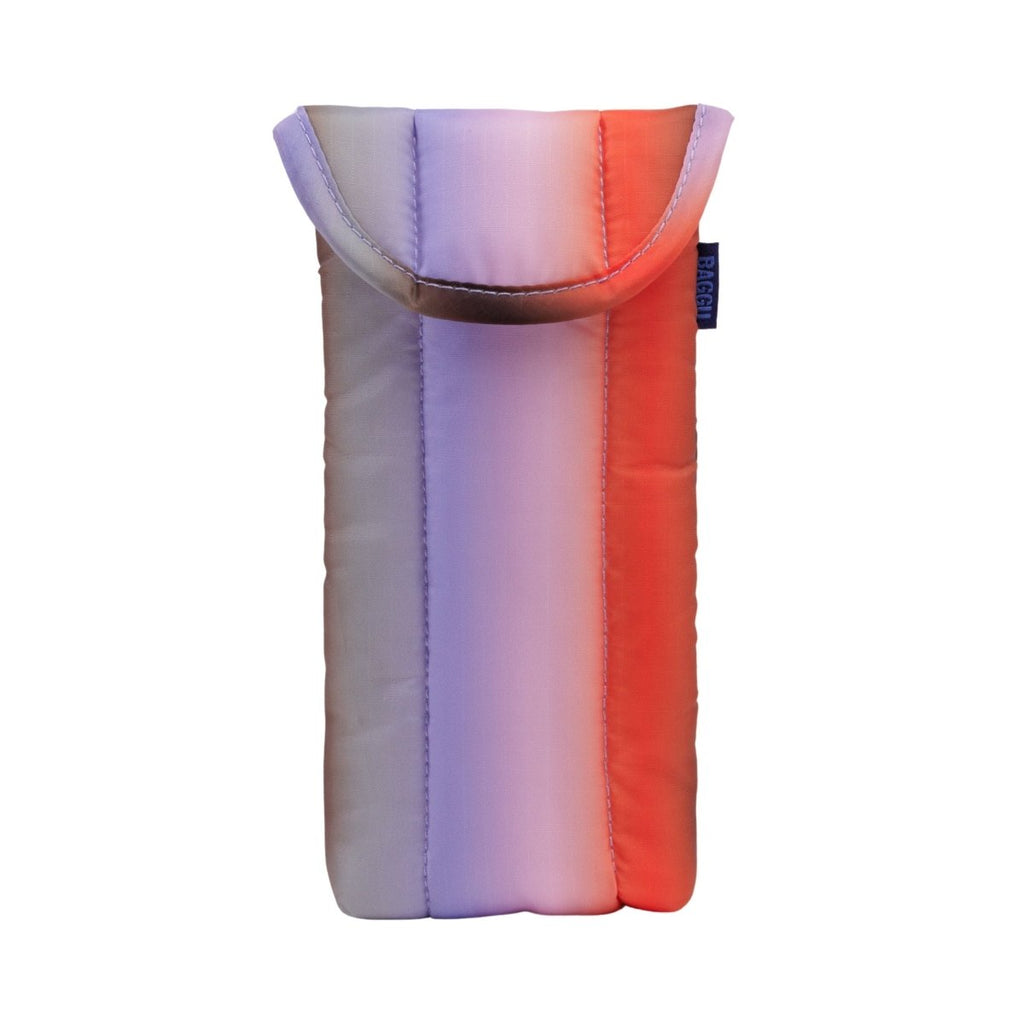 Baggu Puffy Glasses Sleeve in Gradient Stripe Poppy & Lilac