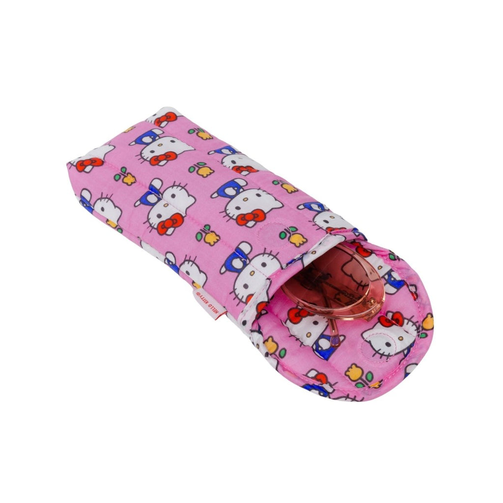 Baggu Puffy Glasses Sleeve in Hello Kitty Pink
