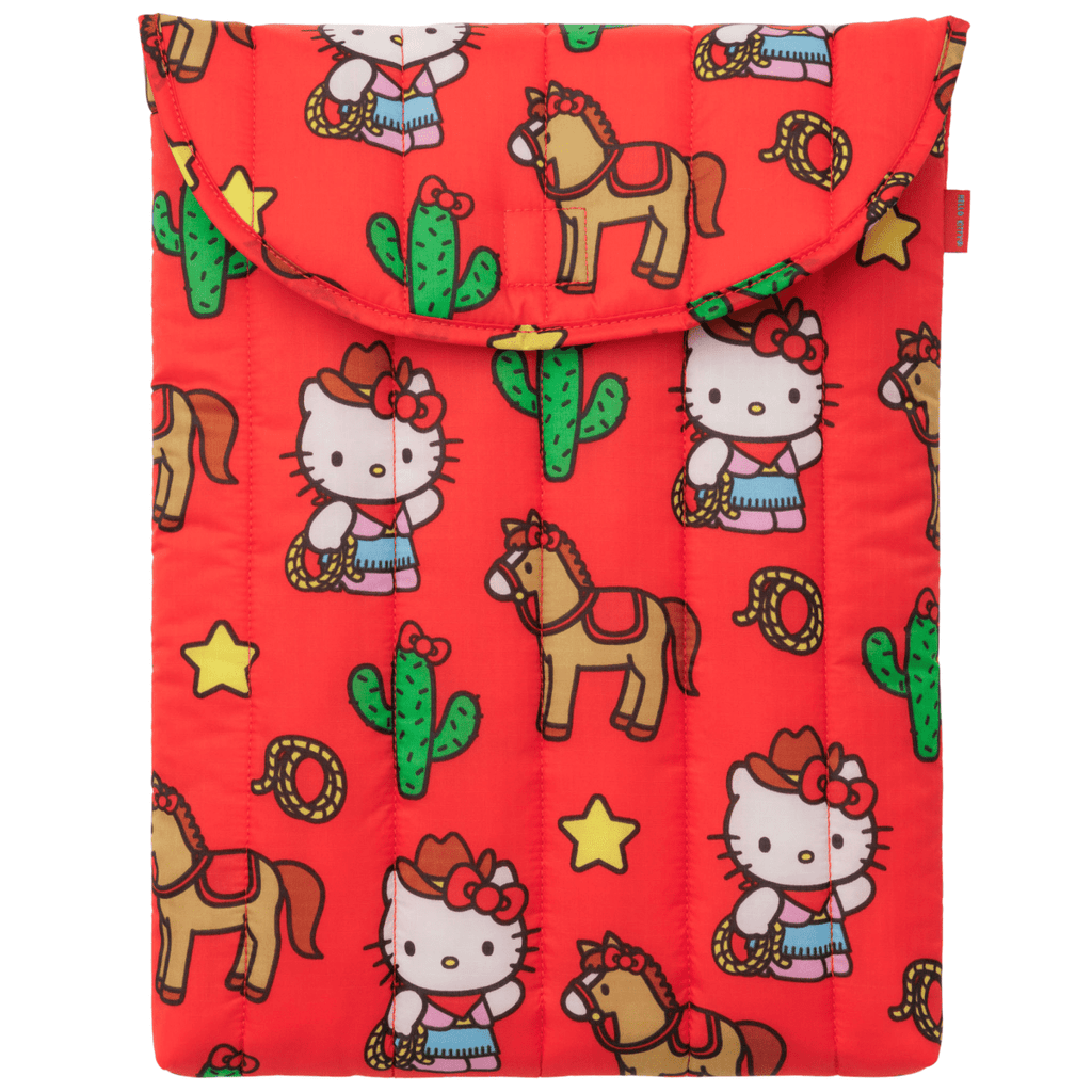 Baggu Puffy Laptop Sleeve 16" in Hello Kitty Western