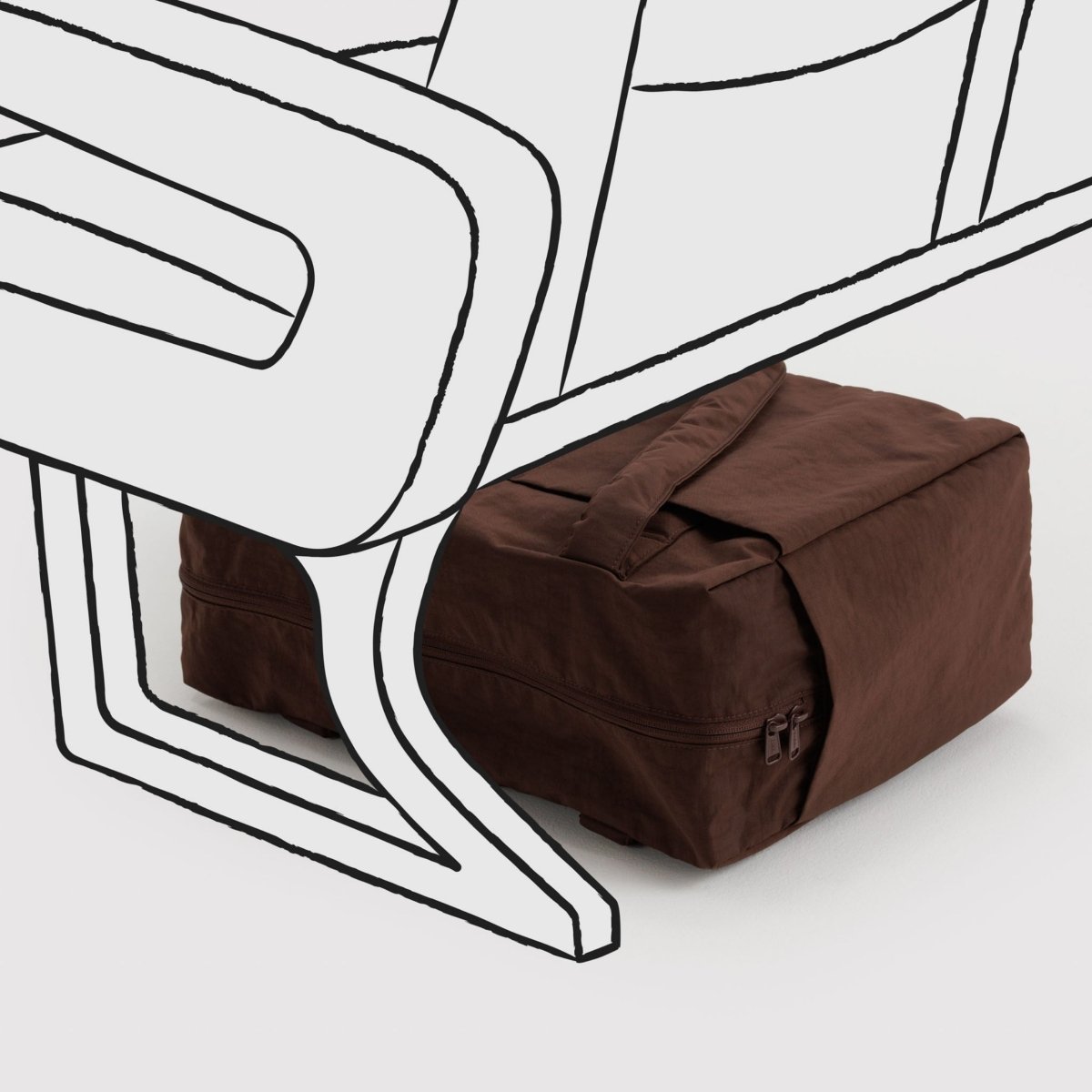 Baggu Small Cloud Carry-On in Coffee
