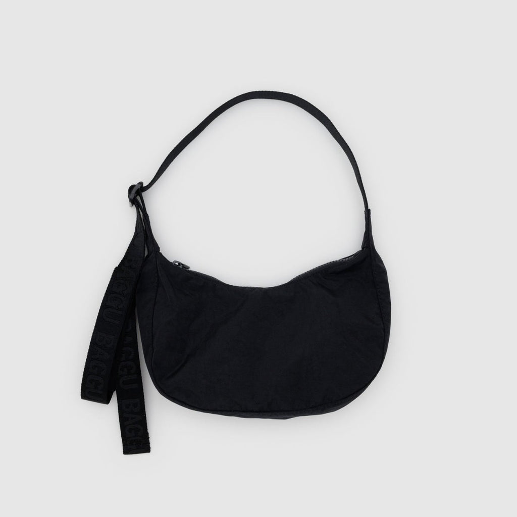 Baggu Small Nylon Crescent Bag in Black