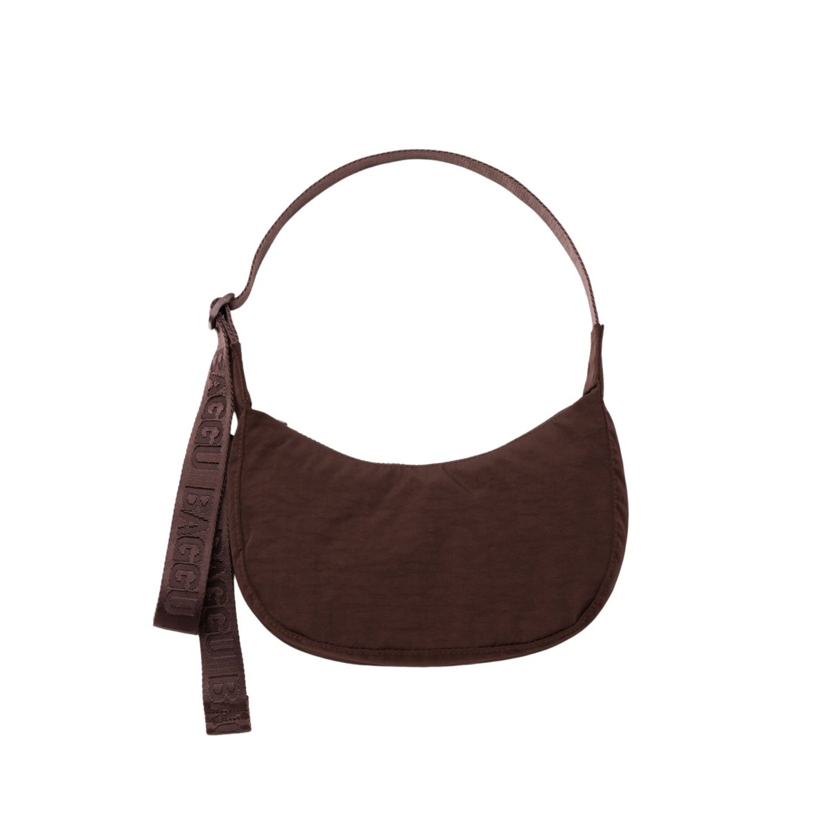 Baggu Small Nylon Crescent Bag in Coffee