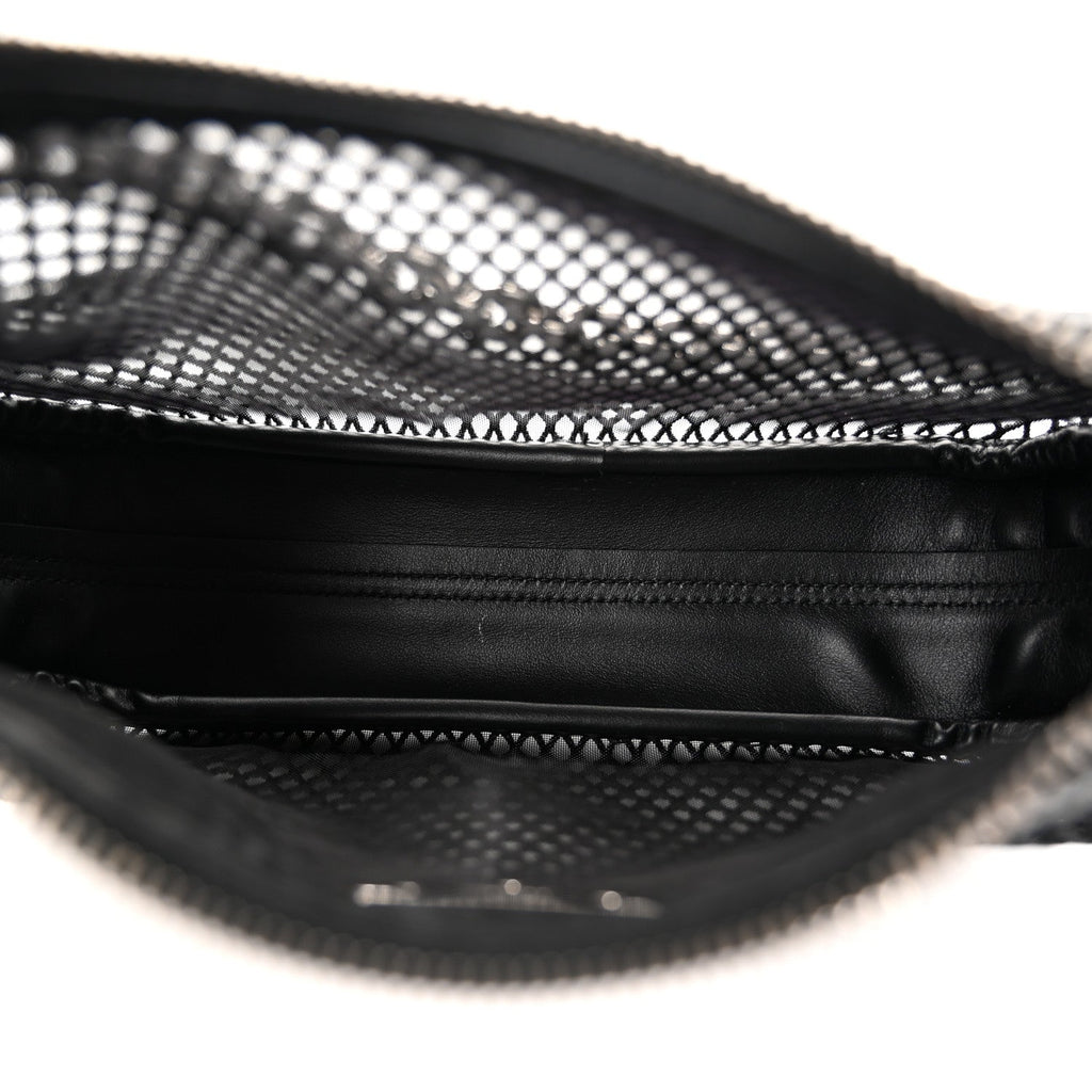 Mesh Brushed Calfskin Re-Edition 2005 Shoulder Bag Black