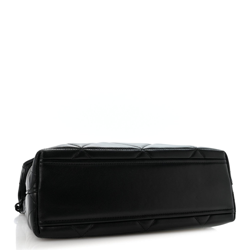Nappa Triangle Stitched Large Spectrum Bag Black
