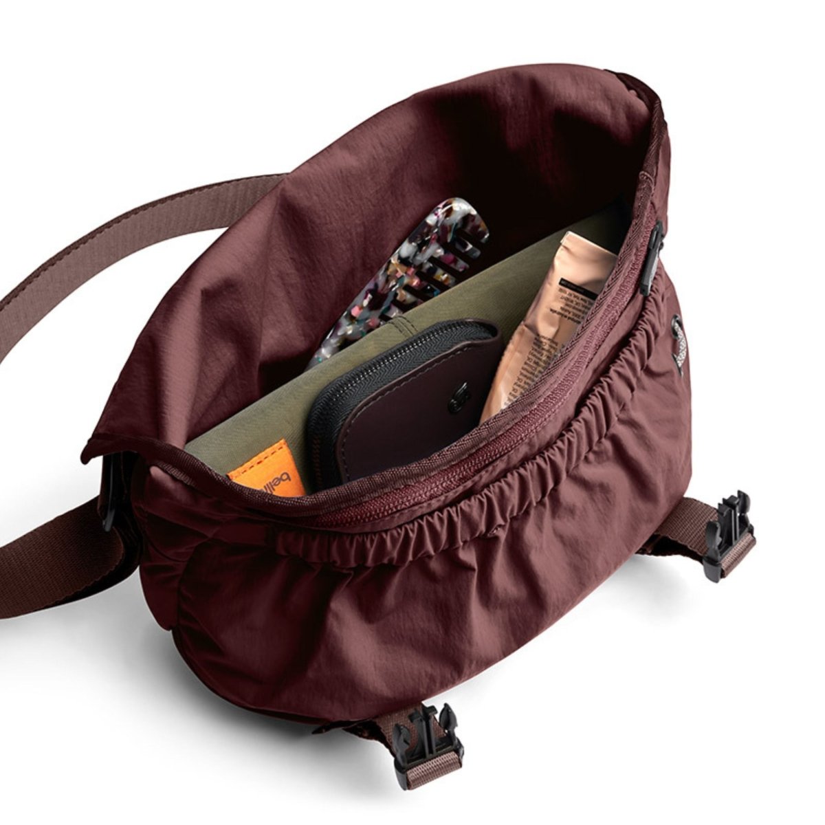 Bellroy Cinch Mini Messenger in Burgundy