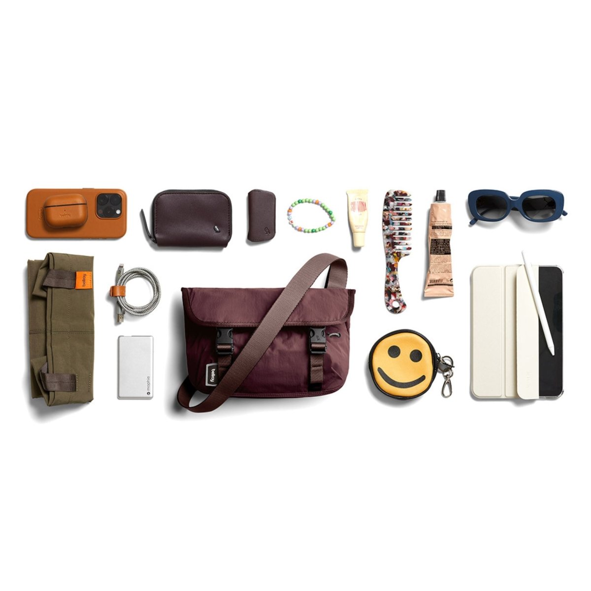 Bellroy Cinch Mini Messenger in Burgundy