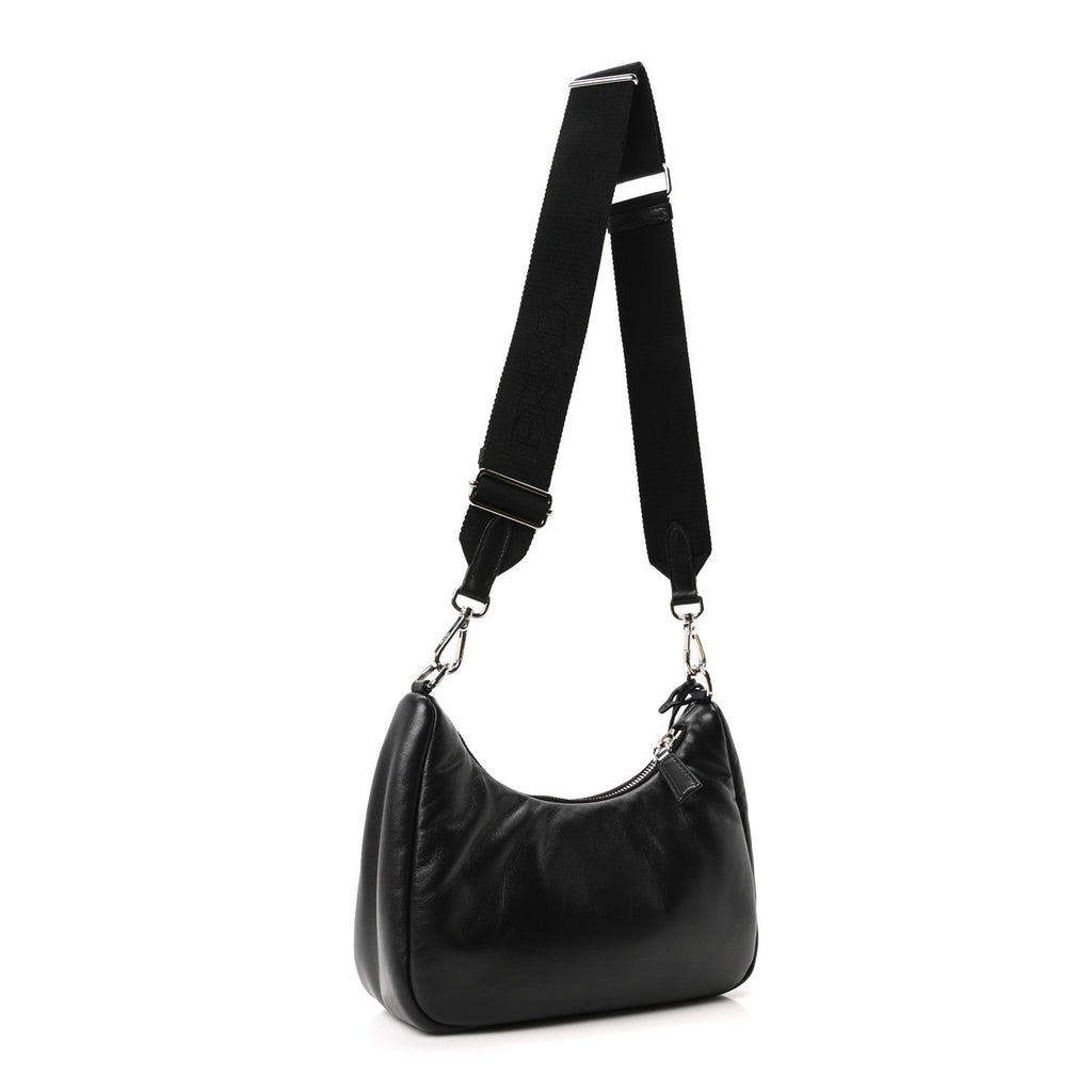 Nappa Soft Padded Re-Edition 2005 Shoulder Bag Black