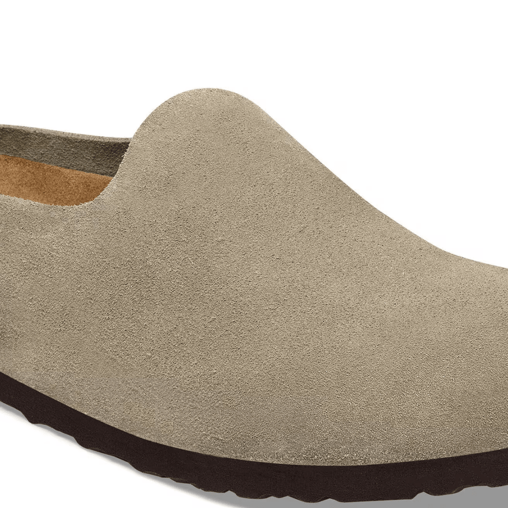 Birkenstock Amsterdam Wrapped Suede Leather in Taupe