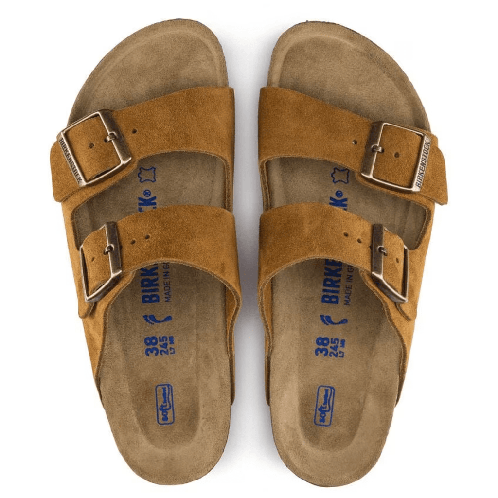 Birkenstock Arizona Softbed Suede Leather in Mink