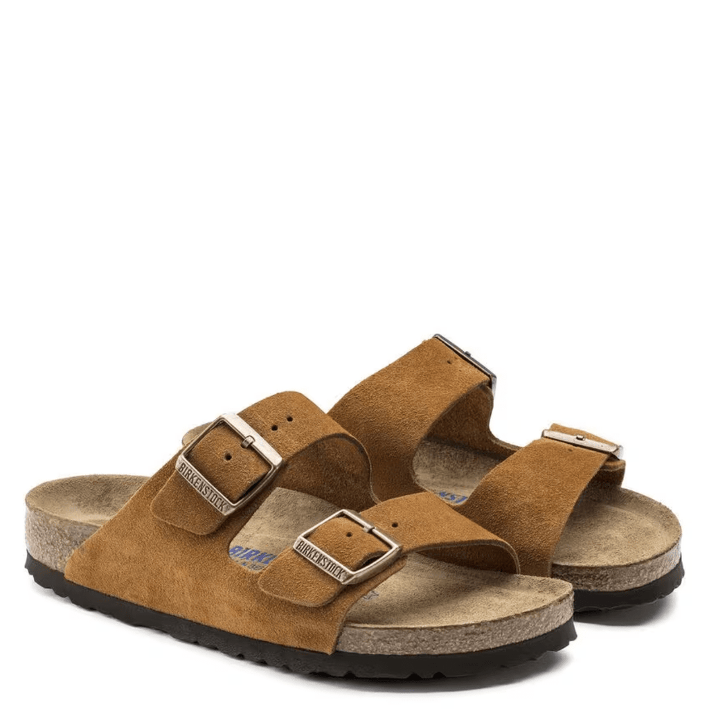 Birkenstock Arizona Softbed Suede Leather in Mink