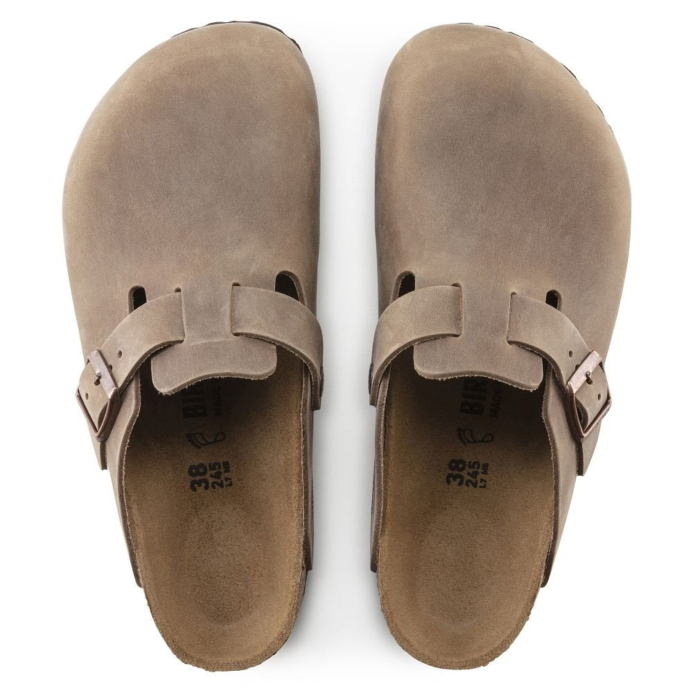Birkenstock Boston Oiled Leather in Tobacco Brown