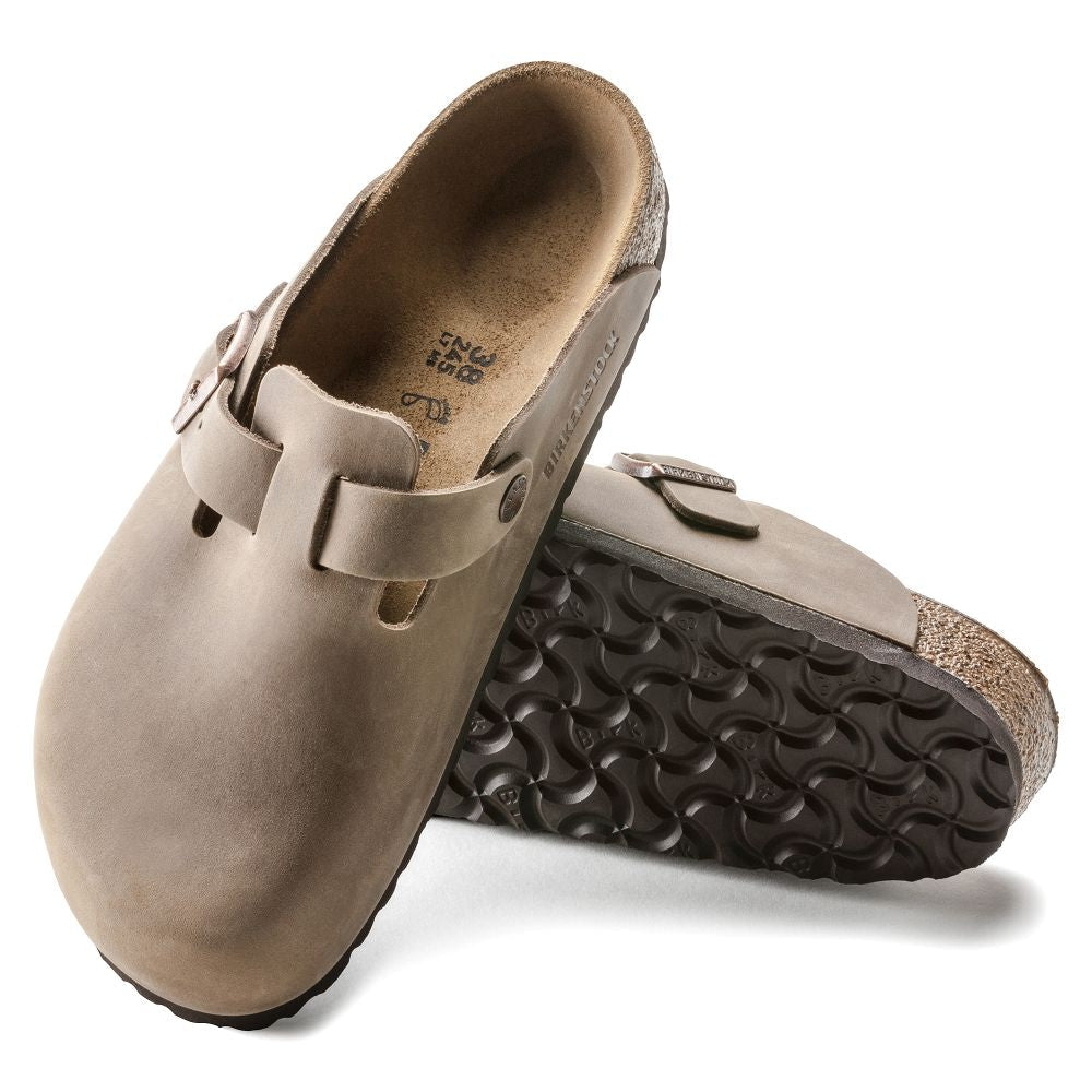 Birkenstock Boston Oiled Leather in Tobacco Brown