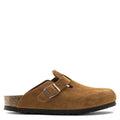 Birkenstock Boston Softbed Suede Leather in Mink