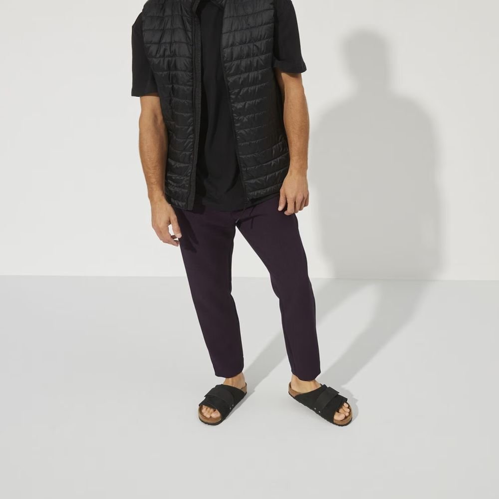 Birkenstock Kyoto Nubuck-Suede Leather in Black