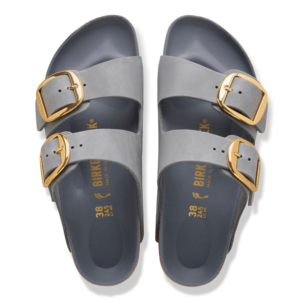 Birkenstock Women's Arizona Big Buckle Oiled Leather in Basalt Gray