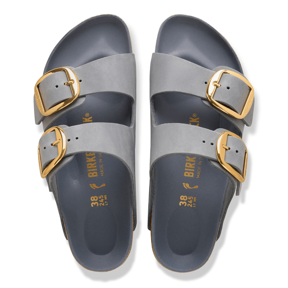 Birkenstock Women's Arizona Big Buckle Oiled Leather in Basalt Gray
