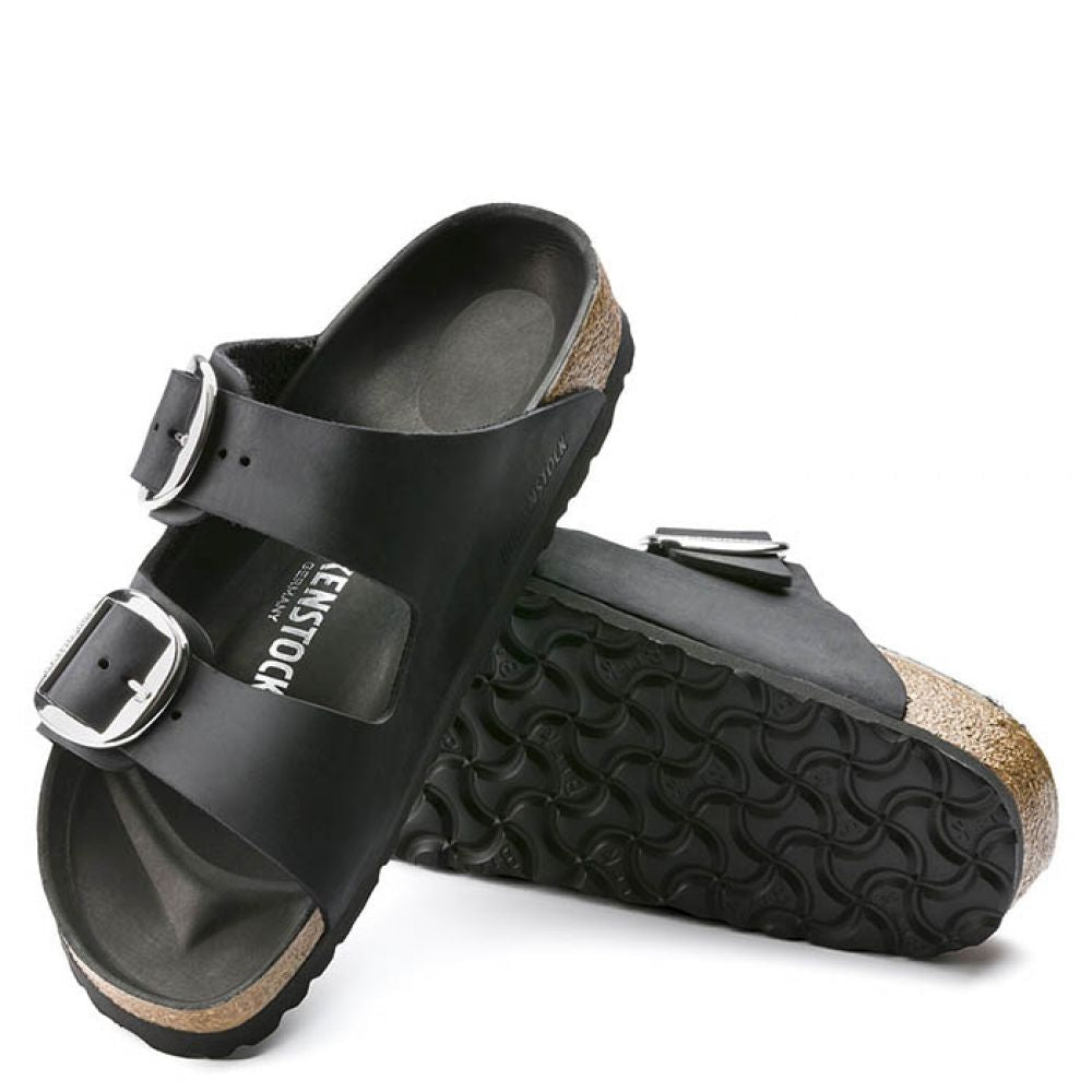 Birkenstock Women's Arizona Big Buckle Oiled Leather in Black