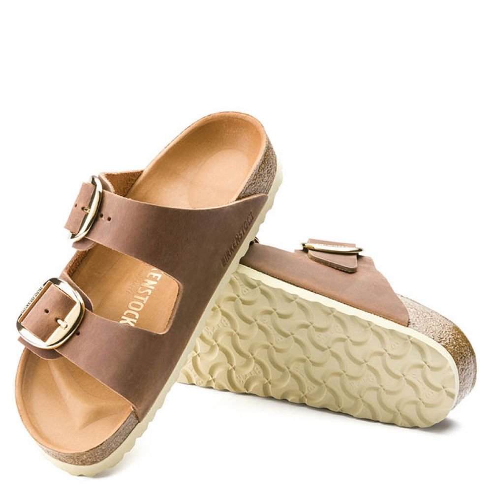 Birkenstock Women's Arizona Big Buckle Oiled Leather in Cognac