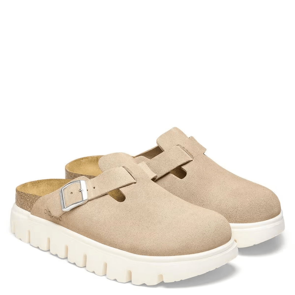 Birkenstock Women's Boston Chunky Suede Leather in Warm Sand