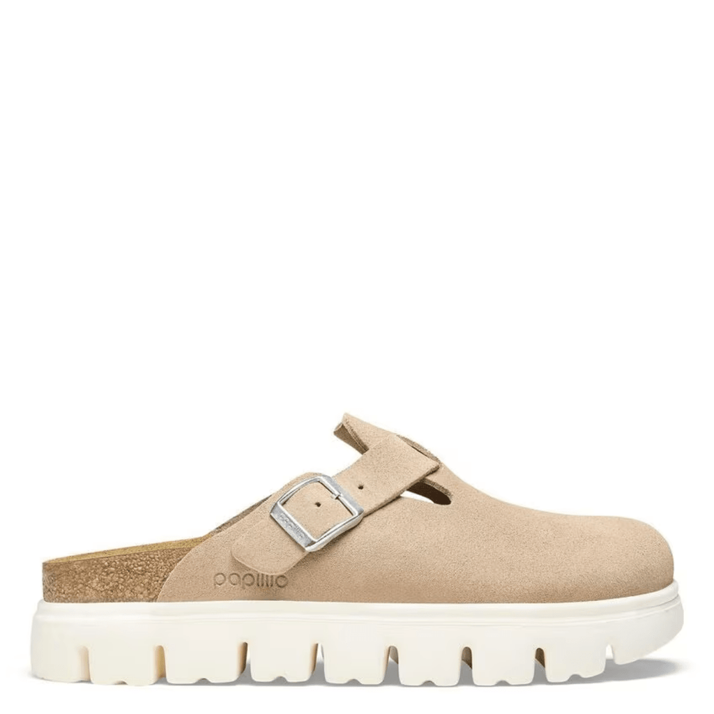 Birkenstock Women's Boston Chunky Suede Leather in Warm Sand