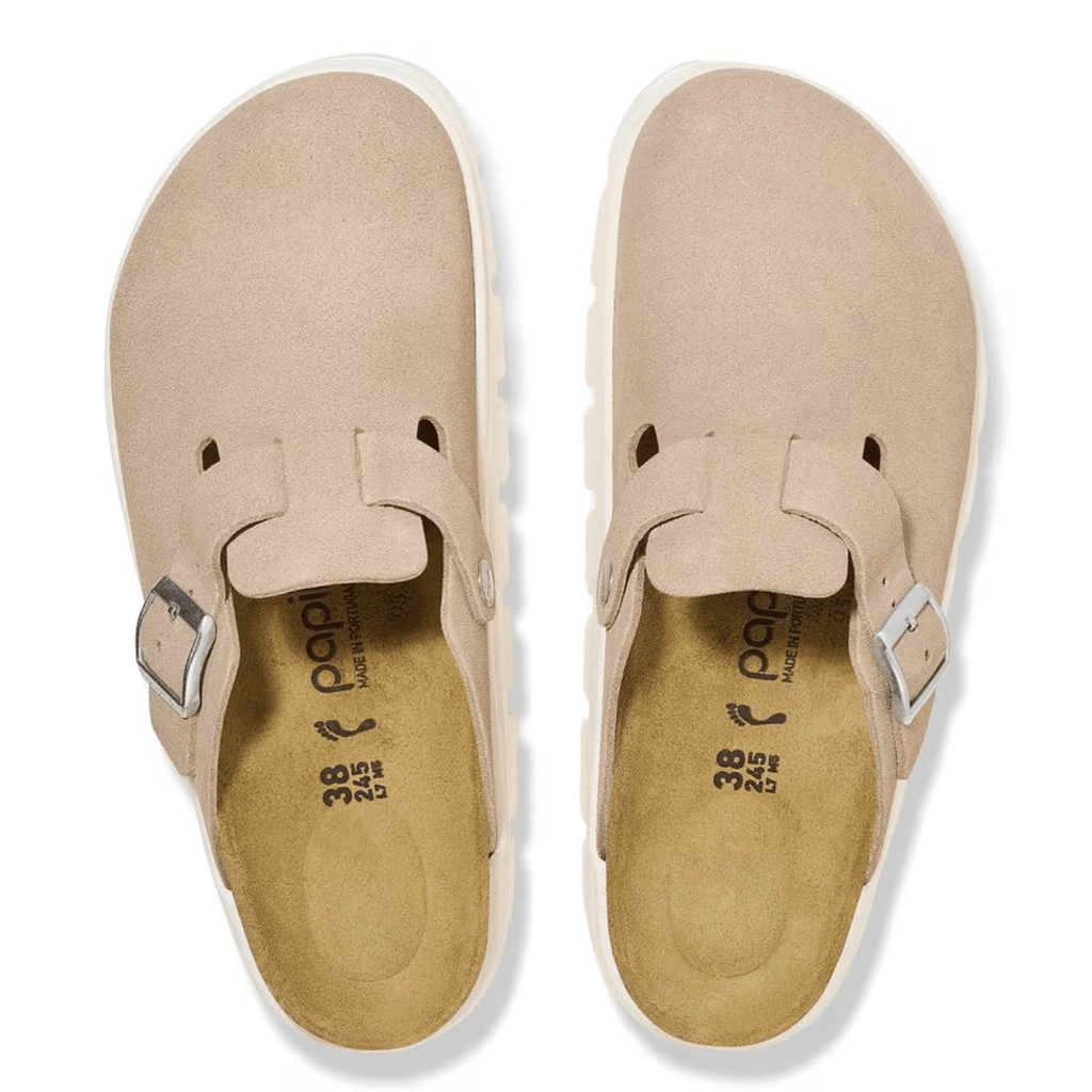 Birkenstock Women's Boston Chunky Suede Leather in Warm Sand