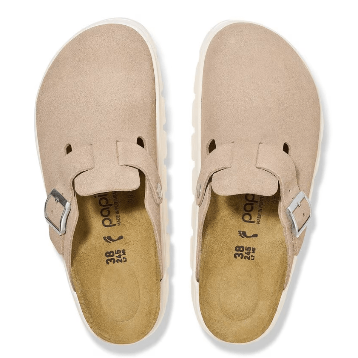 Birkenstock Women's Boston Chunky Suede Leather in Warm Sand