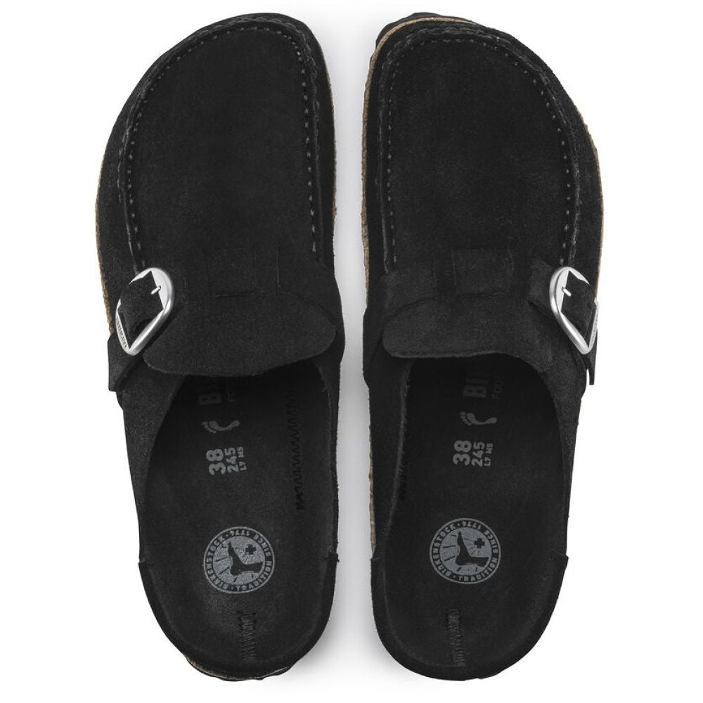 Birkenstock Women's Buckley Suede Leather in Black