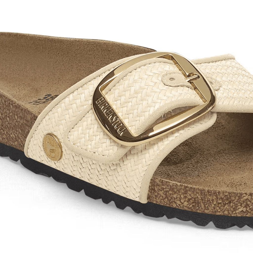 Birkenstock Women's Madrid Big Buckle Raffia Textile in Naturale
