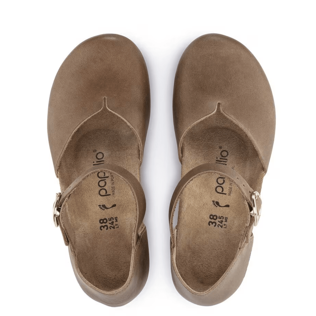 Birkenstock Women's Mary Ring-Buckle Oiled Leather in Cognac
