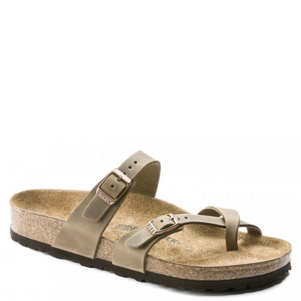 Birkenstock Women's Mayari Oiled Leather in Tobacco Brown