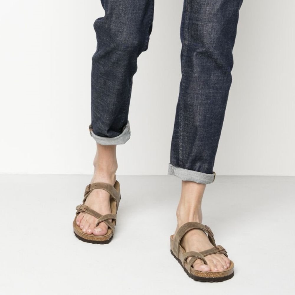 Birkenstock Women's Mayari Oiled Leather in Tobacco Brown