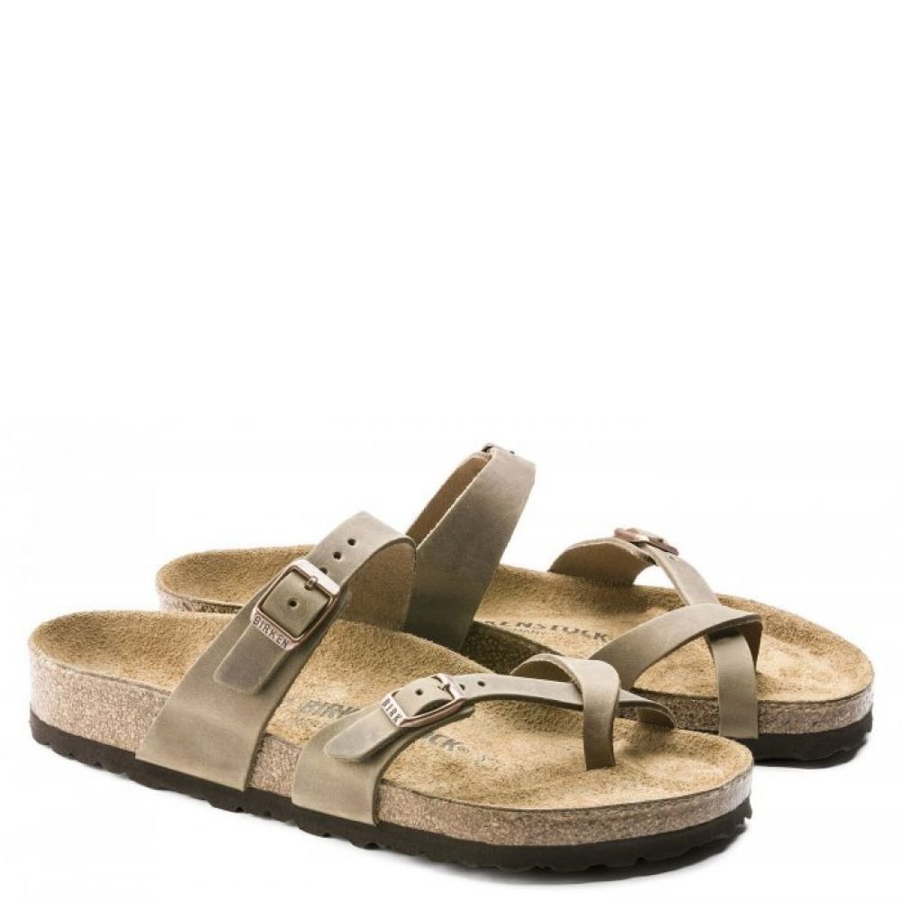 Birkenstock Women's Mayari Oiled Leather in Tobacco Brown