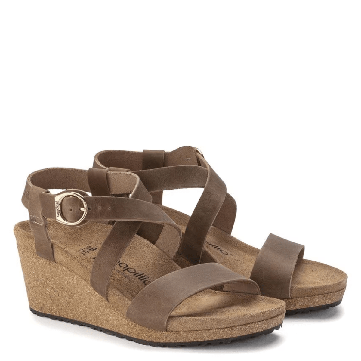 Birkenstock Women's Sibyl Ring-Buckle Oiled Leather in Cognac