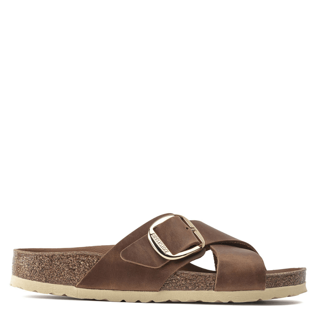 Birkenstock Women's Siena Big Buckle Oiled Leather in Cognac