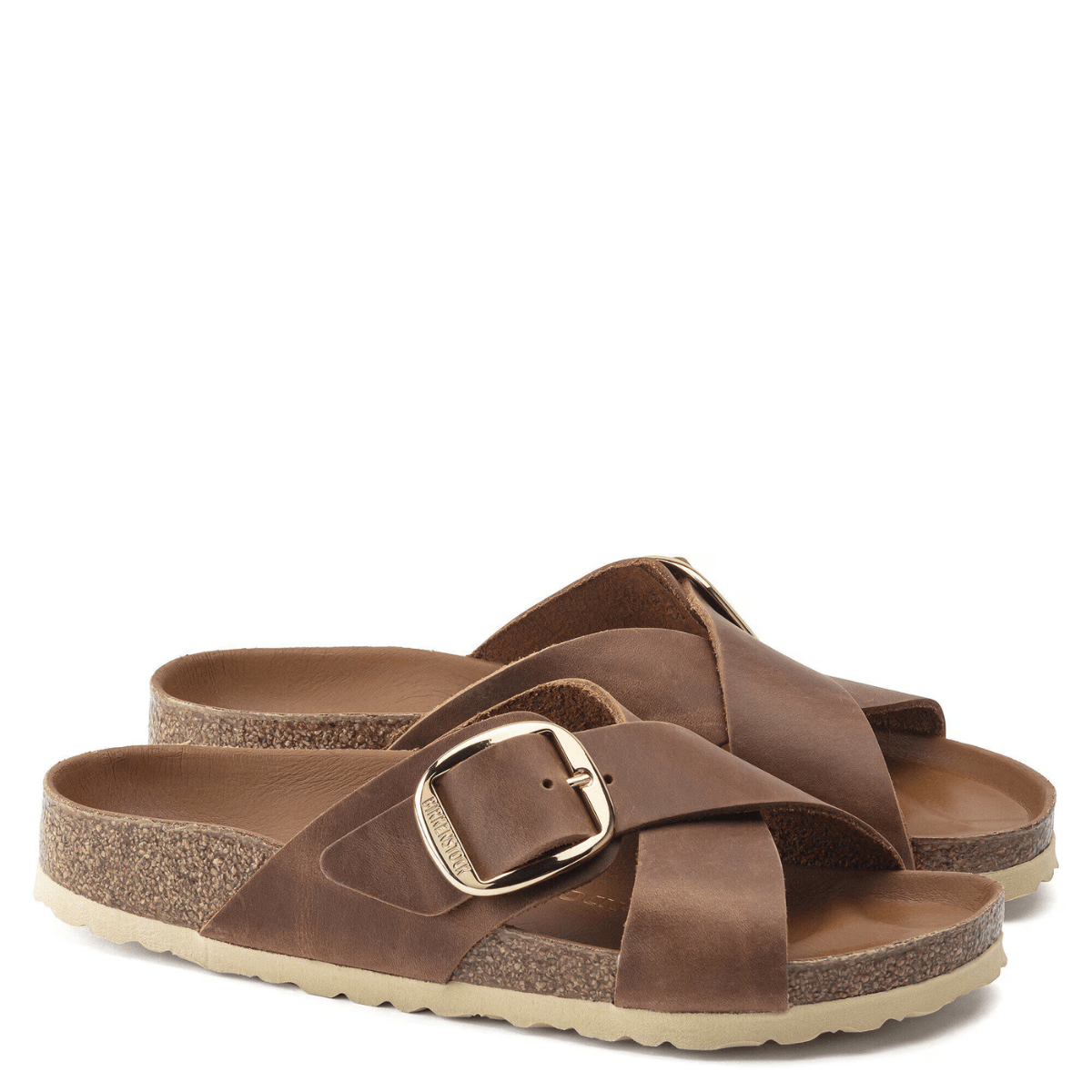 Birkenstock Women's Siena Big Buckle Oiled Leather in Cognac