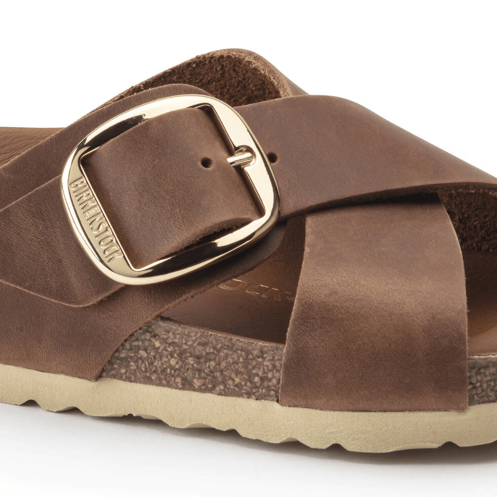 Birkenstock Women's Siena Big Buckle Oiled Leather in Cognac