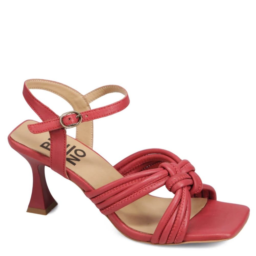 Bueno Women's Windsor Heeled Sandal in Red