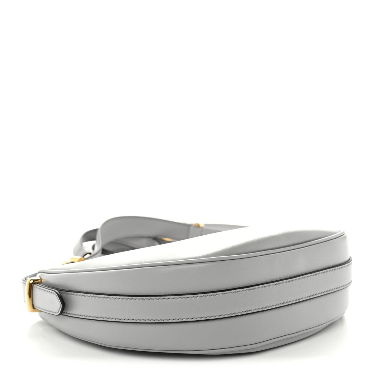 Soft Calfskin Arque Shoulder Bag Granito